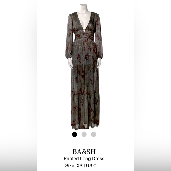ba&sh | Dresses | Bash Long Sleeve Maxi Gown | Poshmark